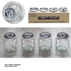 PORTA CONDIMENTOS PRATA  X4