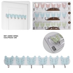 CABIDE BORBOLETAS 6 GANCHOS