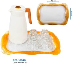 BANDEJA  BORDA DOURADA G