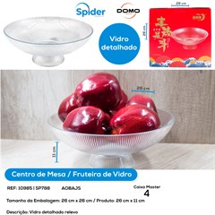 CENTRO DE MESA EM VIDRO