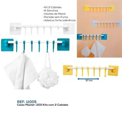 SUPORTE C/ 6 GANCHOS