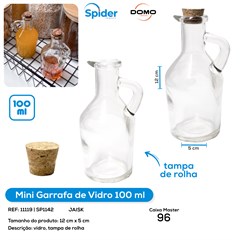 MINI GARRAFA C ROLHA 100ML