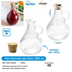 MINI GARRAFA C ROLHA 350ML