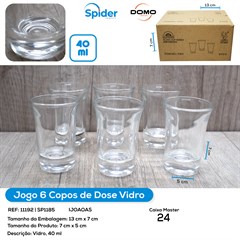 JG 6 COPOS DOSE 40ML VIDRO
