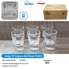 JG 6 COPOS DOSE 22ML VIDRO