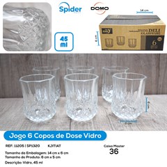JOGO 6 COPOS DOSE 45ML