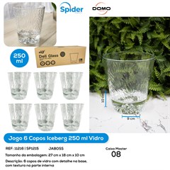 JG 6 COPOS ICEBERG 250ML VIDRO