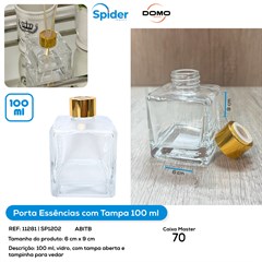 PORTA ESSENCIAS C/TAMPA 100ML