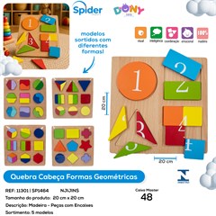 PRANCHA ENCAIXES GEOMETRICOS QUEBRA-CABECA