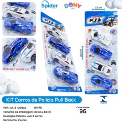 CARRO DE POLICIA 4 PCS
