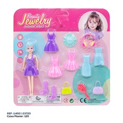 BONECA COM ACESSORIOS 13PCS
