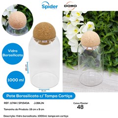 POTE DE VIDRO 1000ML