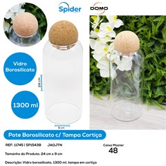 POTE DE VIDRO 1300ML