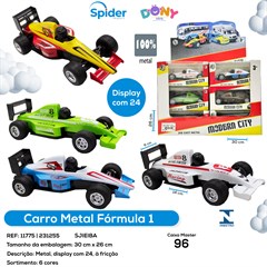 CARRO FORMULA 1 METAL