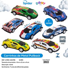 METAL MINI CARRINHOS PULL BACK