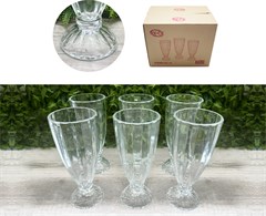 JOGO 6 COPOS SUCO/SHAKE 300ML