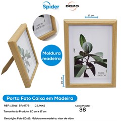 PORTA FOTO 15X20 CAIXA DE MADEIRA