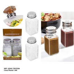 KIT 2 PORTA CONDIMENTO VIDRO