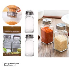 KIT 2 PORTA CONDIMENTO VIDRO