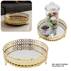 BANDEJA REDONDA ESPELHADA