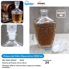 FRASCO DE VIDRO 1000ML