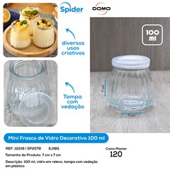 MINI FRASCO VIDRO 100ML
