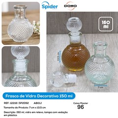 FRASCO DECORATIVO DE VIDRO 80ML