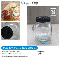 POTE DE VIDRO 180ML