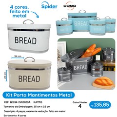 KIT PORTA MANTIMENTOS 4PCS BRILHO