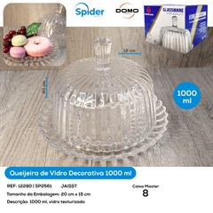 QUEIJEIRA DE VIDRO COM TAMPA