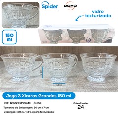 JOGO 3 XICARAS GRANDES 150ML