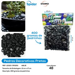 PEDRAS DECORATIVAS PRETAS