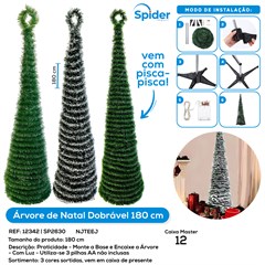 ARVORE NATAL VERDE 180 CM