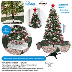 ARVORE  DE NATAL  COM NEVE  ESTRELA