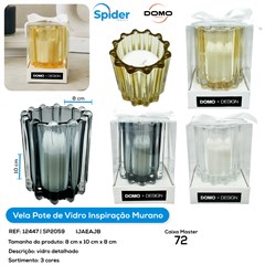 VELA VIDRO INSPIRACAO MURANO