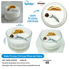 VELA CITRICA  POTE VIDRO