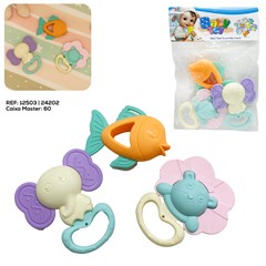 KIT 3 MORDEDORES SILICONES