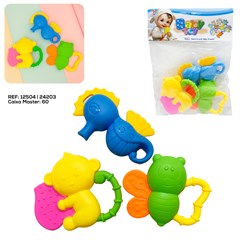 KIT 3 MORDEDORES SILICONES