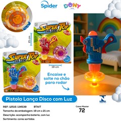 PISTOLA LANCA DISCO COM LUZ
