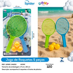 JOGO DE RAQUETES 5PCS