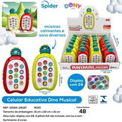 CELULAR EDUCATIVO DINO COM LUZ