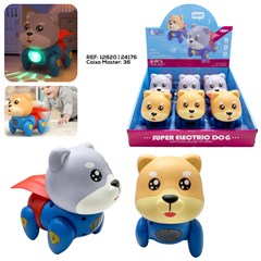 CACHORRO MOTORIZADO COM SOM E LUZ