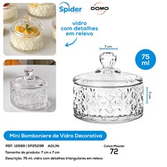 BOMBONIERE MINI DE VIDRO