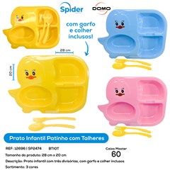 PRATO INFANTIL COM TALHER E DIVISORIAS PATO