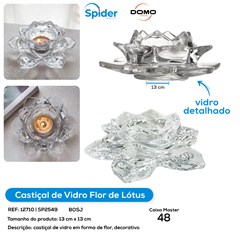 CASTICAL FLOR DE LOTUS VIDRO