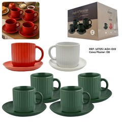 JOGO 4 XICARAS COM PIRES 210ML