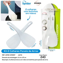 KIT 2 COLHERES PANELA DE ARROZ
