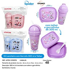 LANCHEIRA C TALHER + GARRAFA 300ML