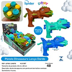 PISTOLA DE BRINQUEDO  DINOSSAURO LANCA DARDO