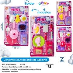 KIT HORA DE COZINHAR 7 ITENS 4 MODELOS